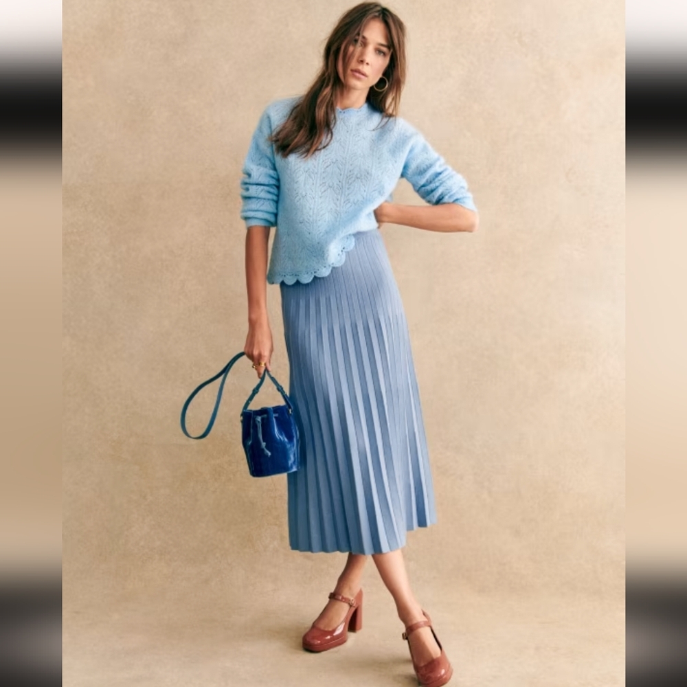 SEZANE Pleated Skirt